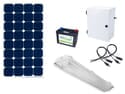 Earthtech Products Shipping Container Lighting Kit - 1 Light (3100 Lumens), 100W Solar Panel, 55 Ah Battery