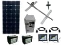 Solar Sign & Landscape Light Kit - 2 Lights (2250 Lumens each), 3 - 100W Solar Panels, (2) 140 Ah Batteries