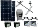 Solar Sign & Landscape Light Kit - 2 Lights (3950 Lumens each), (2) 250W Solar Panels, (2) 234 Ah Batteries