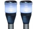 Round 2pk Solar Dock Lites Fresh Water Rated Solar Light for Docks, Decks, Boardwalks and Marinas