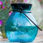 Bubble Glass Solar Lantern - TURQUOISE