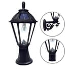 Gama Sonic Polaris Bulb Solar Light - With Pole, Post & Wall Mount Kit - Black