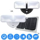 Solar Hybrid Twin Head LED Smart Motion Sensor Light