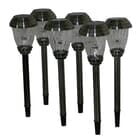 Pewter Charleston Solar Pathway Lights 6-Pack