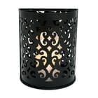 Black Montrose Wall Sconce with 3x5" Resin Timer Candle