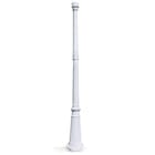 Outdoor Lamp Post - 68" Cast Aluminum White Pole
