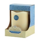 Pacific Accents Flameless Pillar Candle with Timer - Melted Top Design - 4" x 5"