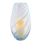 Soho Swirled Glass Hurricane with Flameless Pillar Candle