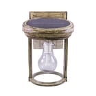 Solar Coach Lantern with GS Solar LED Light Bulb with Weathered Bronze Finish