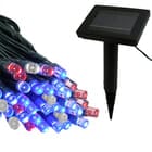 Solar Light Strand - 50 LED - Red, White and Blue
