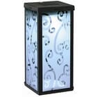 Frosted Scroll Solar Lantern