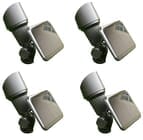 4 Piece Residential LED Solar Spotlight Landscape Lighting Kit with Stakes