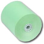 3" x 150' (76mm x 46m) 1-Ply Bond Paper (50 rolls/case) - Light Green 3" x 150' (76mm x 46m) 1-Ply Bond Paper (50 rolls/case) - Light Green