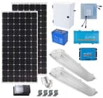 Earthtech Products Solar Power & Lighting Kit for Sheds, Garages & Remote Cabins - 140 Amps