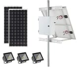 Earthtech Products Commercial Solar Flag Pole Lighting Kit for Flagpoles Up to 40 Feet - 3 Lights (7900 Total Lumens)
