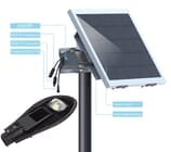 Commercial Solar Street Light with 50 Watt Solar Panel - 6000 Lumen