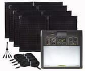 Goal Zero Yeti 3000 Lithium Solar Generator Kit with 4 Boulder 100 Watt Solar Briefcases