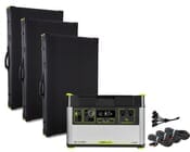 Goal Zero Yeti 1500X Portable Solar Generator Maximum Intake Kit with (3) Boulder 200 Briefcase Panels