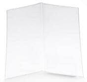 8 1/2" x 5 1/2" - Clear Vinyl Menu Covers (25 covers/pack) - 2 Panel / 4 View; Center Open 8 1/2" x 5 1/2" - Clear Vinyl Menu Covers (25 covers/pack) - 2 Panel / 4 View; Center Open