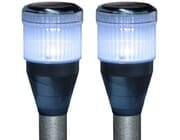 Round 2pk Solar Dock Lites Fresh Water Rated Solar Light for Docks, Decks, Boardwalks and Marinas