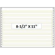 8 1/2" x 11" - 20# 1-Ply Continuous Computer Paper (2,700 sheets/carton) No Vert. Perf - 1/2" Green Bar 8 1/2" x 11" - 20# 1-Ply Continuous Computer Paper (2,700 sheets/carton) No Vert. Perf - 1/2" Green Bar