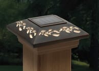 Leaf Designer Post Cap Light for 4x4 Posts (Inside Dimensions measure 3-5/8" x 3-5/8")