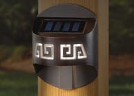 Solar Post Light - Side Mount - Labyrinth Design Solar Accent Light for 4x4 Posts