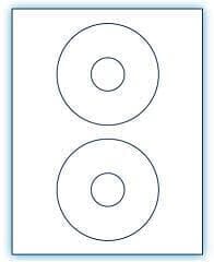 4.5" CD Laser/Inkjet Labels; 2 up; (250 sheets/box) - Standard White Matte 4.5" CD Laser/Inkjet Labels; 2 up; (250 sheets/box) - Standard White Matte