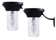 Wall Mount Solar Porch Light with GS Solar LED Light Bulb 2 Pack