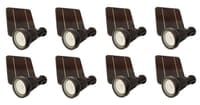 8 Piece Residential Pro Series LED Solar Landscape Lighting Kit with Stakes
