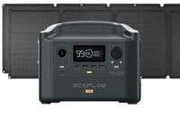 EcoFlow River Pro Portable Solar Generator Kit - With (2) 110 Watt Solar Panels