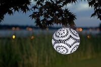Soji LED Solar Lantern - Black and White Round Limited Edition