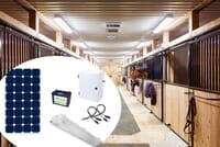 Earthtech Products Barn and Outbuilding Lighting Kit - 1 Light (3100 Lumens), 100W Solar Panel, 55 Ah Battery