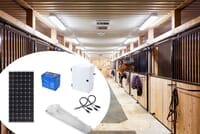 Earthtech Products Barn and Outbuilding Lighting Kit - 1 Light (3100 Lumens), 100W Solar Panel, 55 Ah Battery