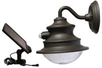 Solar Motion Sensor Light With Gooseneck Wall Mount