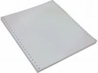 9 1/2" x 11" - 20# 1-Ply Continuous Computer Paper (2,700 sheets/carton) Clean Edge Perf - Blank White 9 1/2" x 11" - 20# 1-Ply Continuous Computer Paper (2,700 sheets/carton) Clean Edge Perf - Blank White
