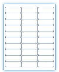 2.625" x 1" Laser/Inkjet Labels; 30 up; (250 sheets/box) - Standard White Matte 2.625" x 1" Laser/Inkjet Labels; 30 up; (250 sheets/box) - Standard White Matte