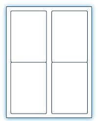 3.5" x 5" Laser/Inkjet Labels; 4 up; (250 sheets/box) - Standard White Matte 3.5" x 5" Laser/Inkjet Labels; 4 up; (250 sheets/box) - Standard White Matte