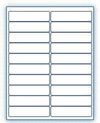 4" x 1" Laser/Inkjet Labels; 20 up; (100 sheets/box) - Standard White Matte 4" x 1" Laser/Inkjet Labels; 20 up; (100 sheets/box) - Standard White Matte