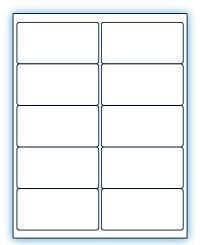 4" x 2" Laser/Inkjet Labels; 10 up; (250 sheets/box) - Standard White Matte 4" x 2" Laser/Inkjet Labels; 10 up; (250 sheets/box) - Standard White Matte