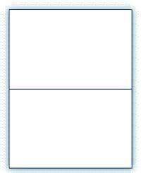 8.4375" x 5.453" Laser/Inkjet Labels; 2 up; (250 sheets/box) - Standard White Matte; Perforated 8.4375" x 5.453" Laser/Inkjet Labels; 2 up; (250 sheets/box) - Standard White Matte; Perforated