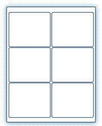 4" x 3.33" Laser/Inkjet Labels; 6 up; (250 sheets/box) - Standard White Matte 4" x 3.33" Laser/Inkjet Labels; 6 up; (250 sheets/box) - Standard White Matte