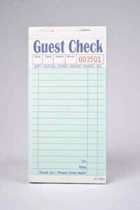 2-Part Green Carbonless Guest Checks (2,500 checks/case) - G7000 2-Part Green Carbonless Guest Checks (2,500 checks/case) - G7000