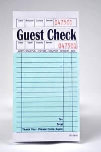 Single-Copy Paper Guest Checks (5,000 checks/case) - G3616 Single-Copy Paper Guest Checks (5,000 checks/case) - G3616
