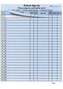 HIPAA Compliant Sign-In Sheet with Removable Labels (125 sheets/case) - Light Blue HIPAA Compliant Sign-In Sheet with Removable Labels (125 sheets/case) - Light Blue