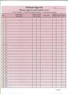 HIPAA Compliant Sign-In Sheet with Removable Labels (125 sheets/case) - Burgundy HIPAA Compliant Sign-In Sheet with Removable Labels (125 sheets/case) - Burgundy