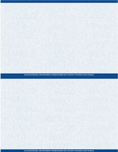 8 1/2" x 11" - 2 up Laser Rx Paper (500 sheets/package) Horizontal Perf - Blue 8 1/2" x 11" - 2 up Laser Rx Paper (500 sheets/package) Horizontal Perf - Blue
