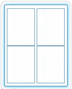 4" x 5" Laser/Inkjet Labels; 4 up; (100 sheets/box) - Standard White Matte; Perforated 4" x 5" Laser/Inkjet Labels; 4 up; (100 sheets/box) - Standard White Matte; Perforated