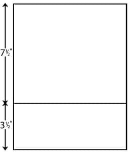 8 1/2" x 11" - Perforated Paper 3 1/2" from Bottom (2,500 sheets/carton) 8 1/2" x 11" - Perforated Paper 3 1/2" from Bottom (2,500 sheets/carton)