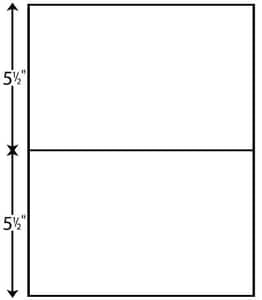 8 1/2" x 11" - Perforated Paper 5 1/2" from Bottom (2,500 sheets/carton) 8 1/2" x 11" - Perforated Paper 5 1/2" from Bottom (2,500 sheets/carton)